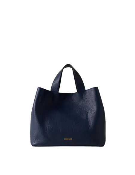 Borbonese 011 women's leather handbag, blue