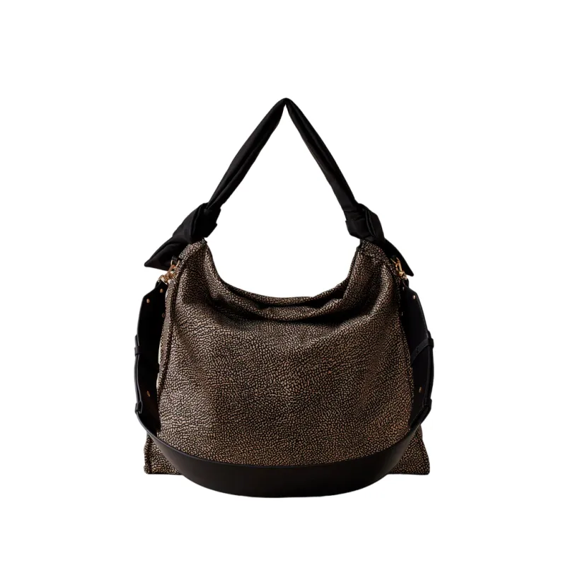 Borbonese Lover Schultertasche, OP natural