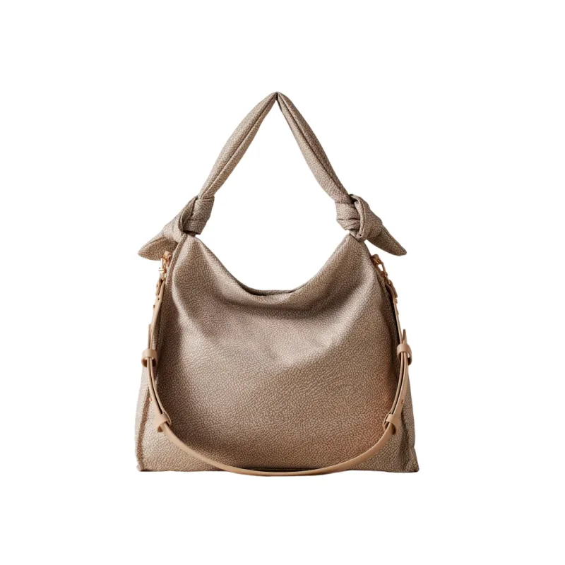 Borbonese Lover shoulder bag, sand