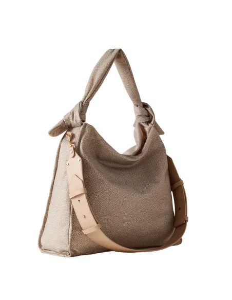 Borbonese Lover shoulder bag, sand