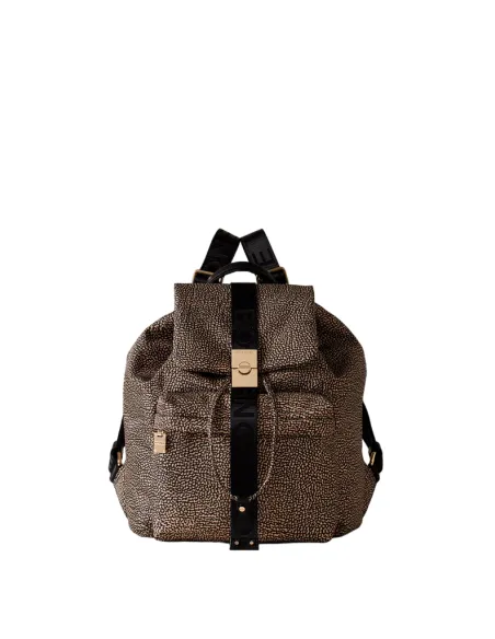 Borbonese women's backpack with zipped front pocket