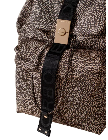 Borbonese women's backpack with zipped front pocket