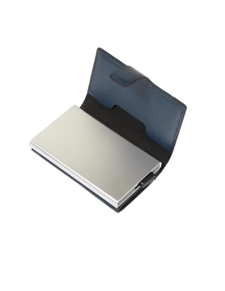 The Bridge kleines Portemonnaie mit einfachem Kreditkartenauszug, blau