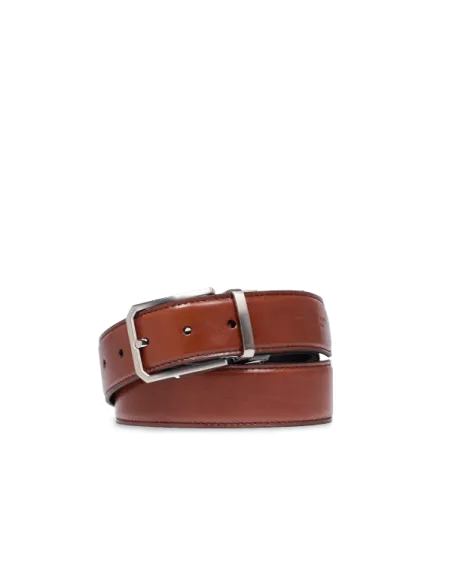 The Bridge Reversible leather belt for men, black-brown