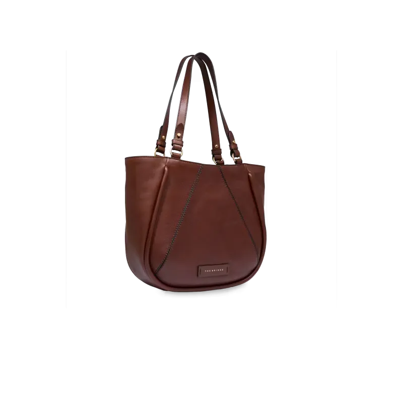Damen Leder Einkaufstasche The Bridge Brigida, braun 2