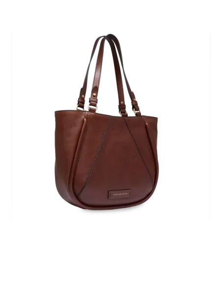 Damen Leder Einkaufstasche The Bridge Brigida, braun