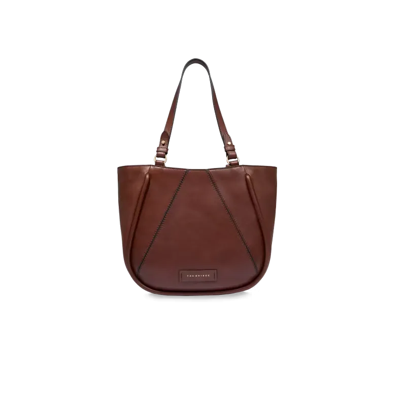 The Bridge Brigida leather women's shopping bag, brown