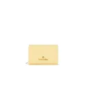 Braccialini Basic women's leather wallet with external coin pocket, yellow