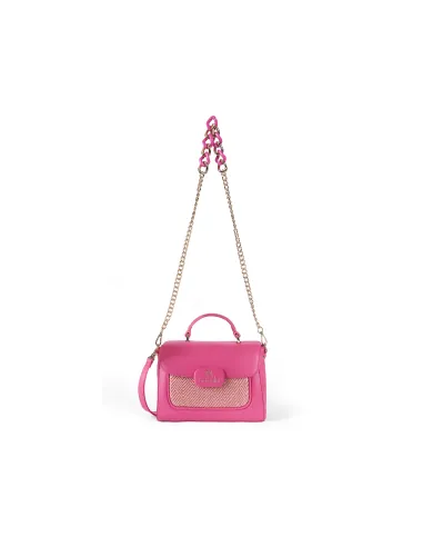 Borsa donna un manico Braccialini Chain, fucsia