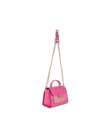 Braccialini Chain kleine Handtasche, fuchsia