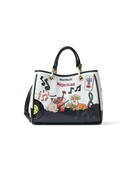 Borsa due manici Braccialini Allround, cani
