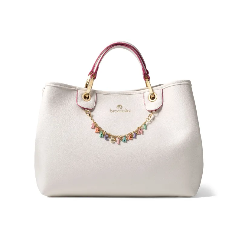 Braccialini Beth large-sized handbag, white
