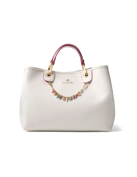 Braccialini Beth, große Damenhandtasche, weiß