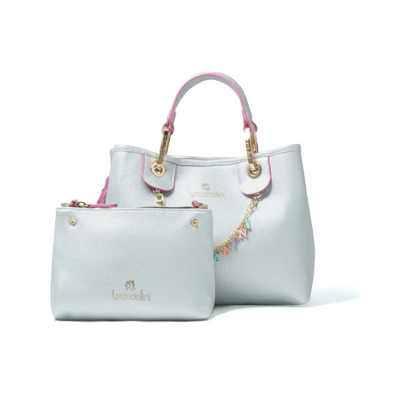 Braccialini Beth small-sized handbag, silver 2