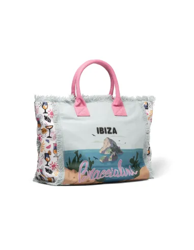 Borsa shopping in canvas Braccialini Ibiza