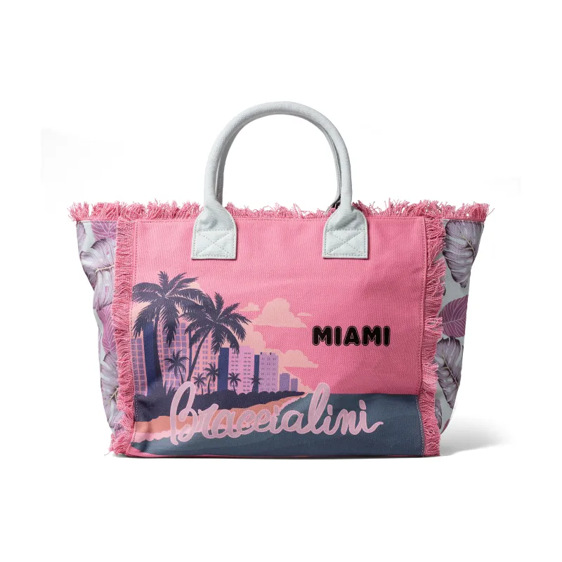 Braccialini canvas shopping bag, Miami
