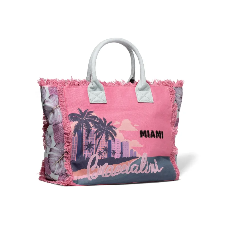 Braccialini canvas shopping bag, Miami 2