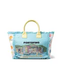 Braccialini canvas shopping bag, Portofino