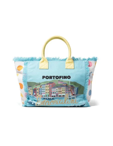 Borsa shopping in canvas Braccialini, Portofino