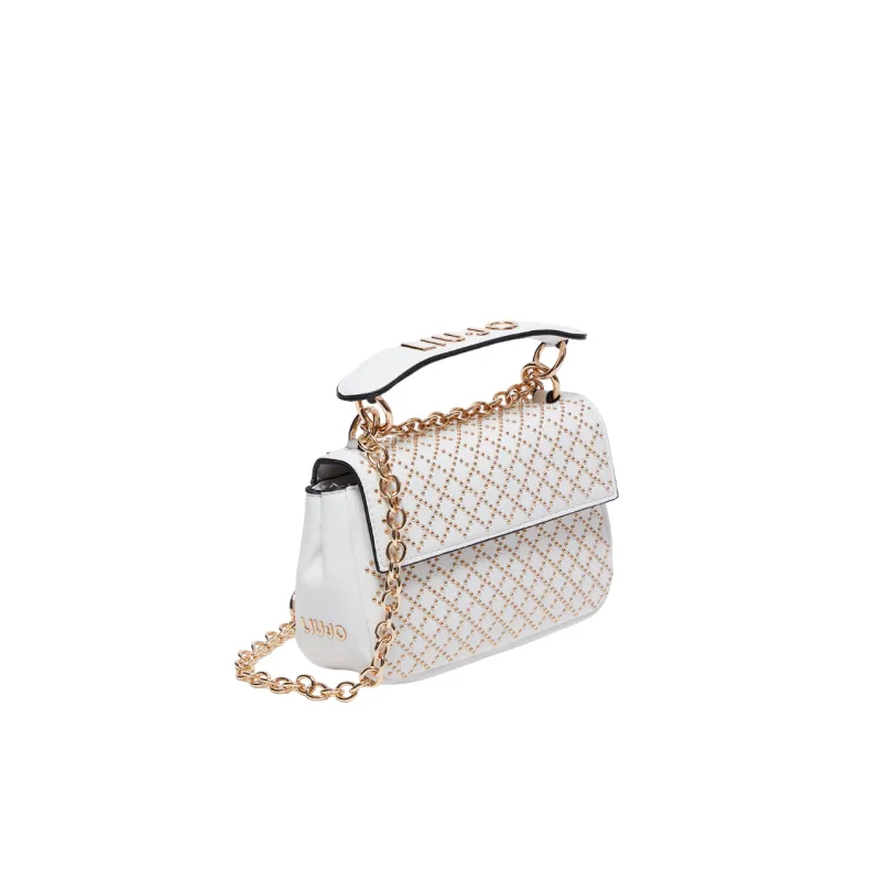 Liu Jo small bag with handle and chain strap, white 2