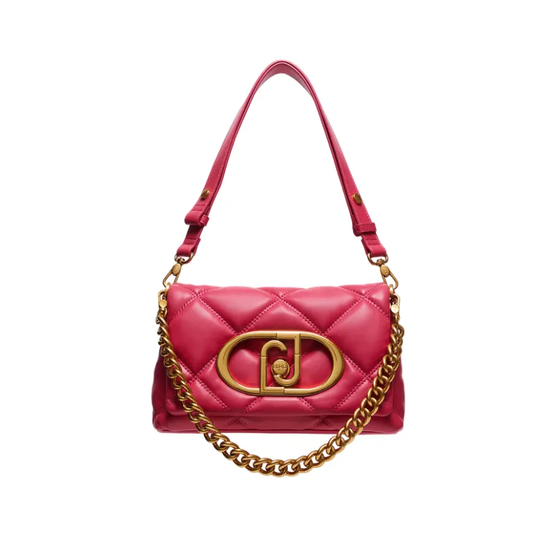 Borsa a spalla trapuntata Liu Jo, magenta