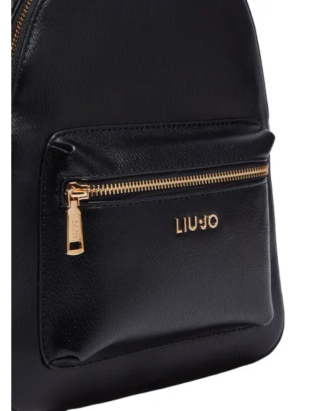 Liu Jo Damenrucksack mit Reißverschlusstasche vorne, schwarz