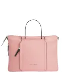 Piquadro Circle Expandable slim leather briefcase, pink-light blue