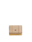 Piquadro Circle Small size, women's trifold wallet with credit card facility, light yellow