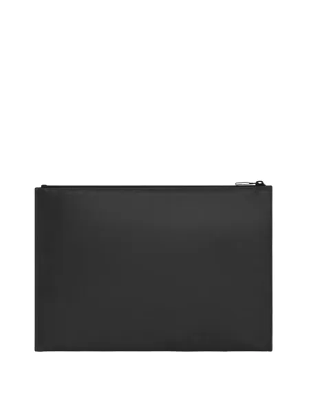 Piquadro David große Leder-Clutch-Tasche, schwarz