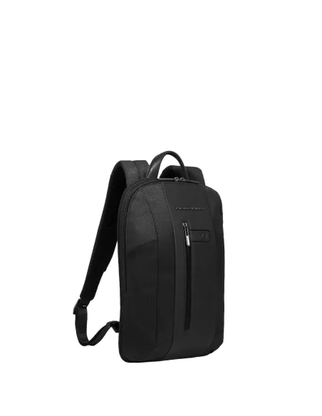 Piquadro Brief2 schlanker Laptop-Rucksack, schwarz