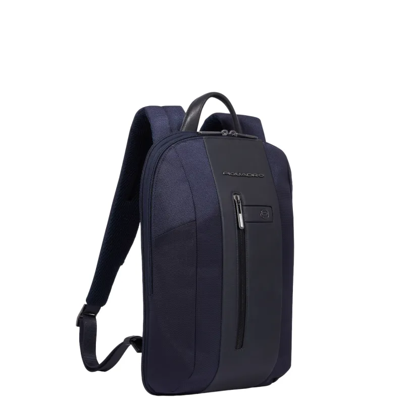 Piquadro Brief2 Expandable Slim 15.6 Computer Backpack, Blue 2
