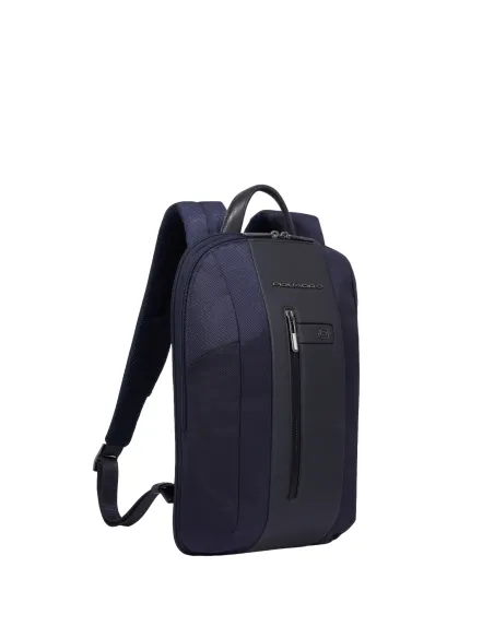 Piquadro Brief2 Expandable Slim 15.6 Computer Backpack, Blue
