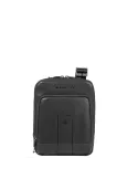 Piquadro Carl leather iPad®mini cross-body bag, black