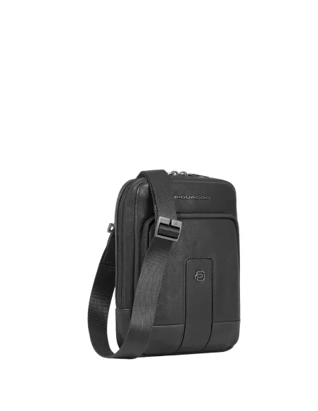 Borsello porta iPad®mini in pelle Piquadro Carl, nero