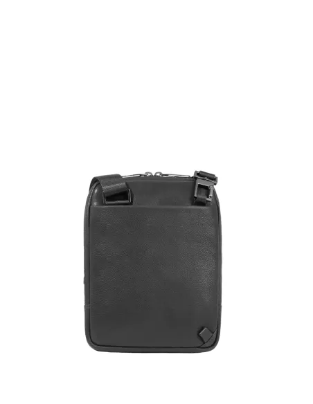 Piquadro Carl leather iPad®mini cross-body bag, black