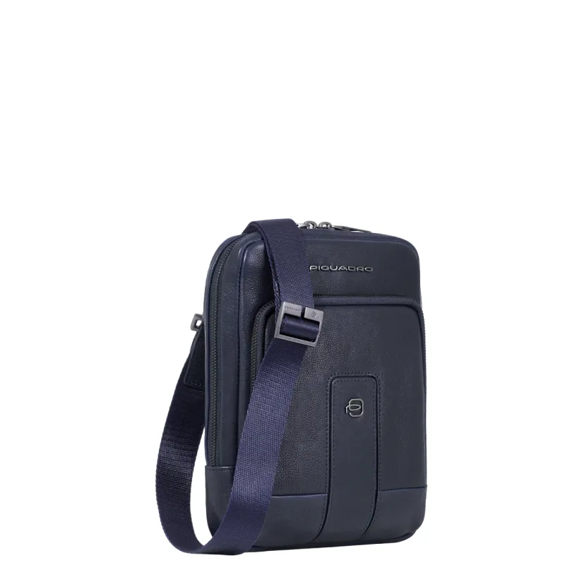 Borsello porta iPad®mini in pelle Piquadro Carl, blu 2