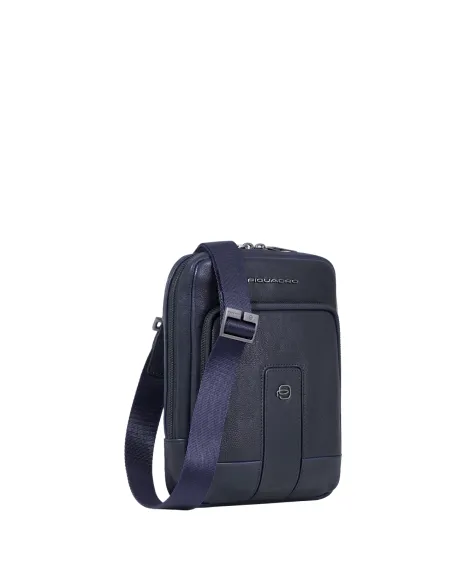 Borsello porta iPad®mini in pelle Piquadro Carl, blu