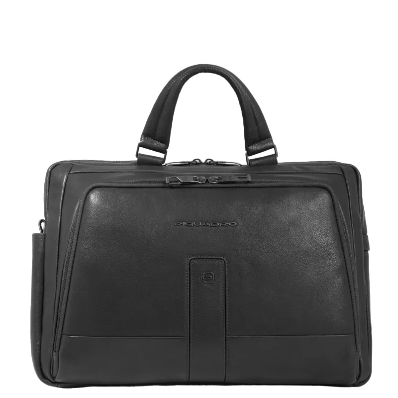 Piquadro Carl 15,6" Leder Aktentasche mit zwei Griffen,...