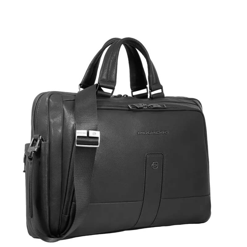 Piquadro Carl 15,6" Leder Aktentasche mit zwei Griffen,... 2