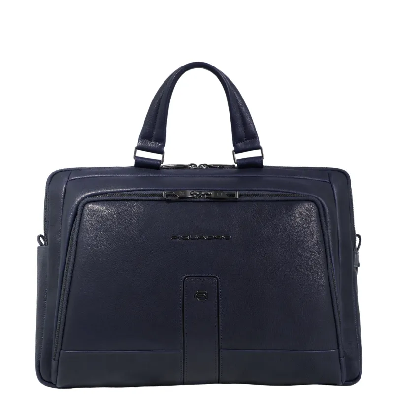 Piquadro Carl leather two-handles briefcase with two...