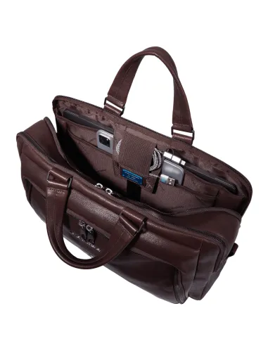 Piquadro Carl leather two-handles...