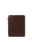 Piquadro Carl leather notepad holder, brown