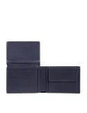 Piquadro Carl men's leather wallet, blue