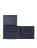 Piquadro Carl compact men's wallet, blue