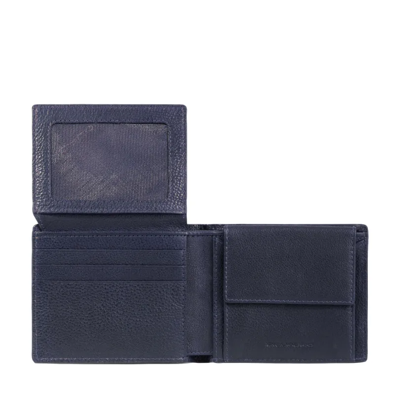 Piquadro Carl compact men's wallet, blue