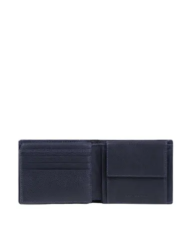 Piquadro Carl compact men's wallet, blue