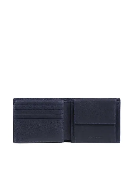 Piquadro Carl compact men's wallet, blue