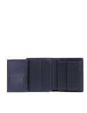 Piquadro Carl small vertical wallet, blue