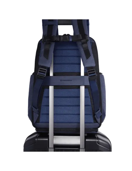 Piquadro FXP Overnight computer backpack with iPad®Pro 12,9” and shoe compartments, blue