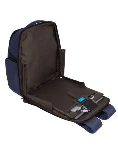 Piquadro FXP Overnight computer backpack with iPad®Pro 12,9” and shoe compartments, blue
